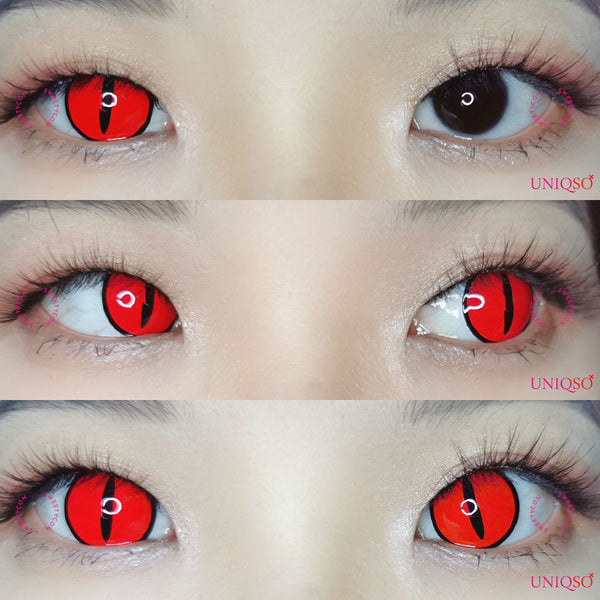 glow in the dark eye contacts red