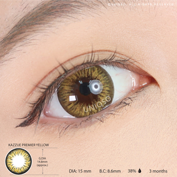 Kazzue Premier Yellow (1 lens/pack)-Colored Contacts-UNIQSO