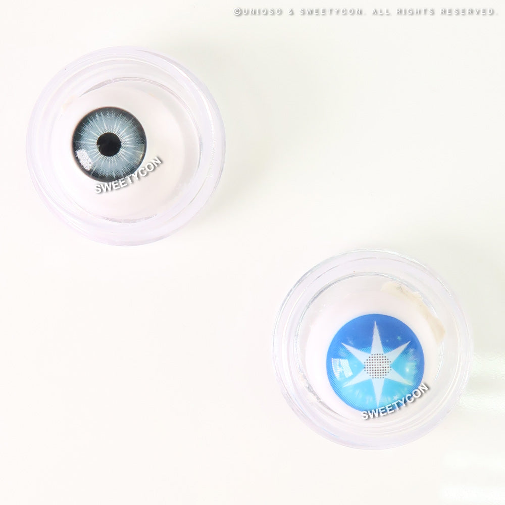 Sweety Pop Star Blue (1 lens/pack)-Colored Contacts-UNIQSO