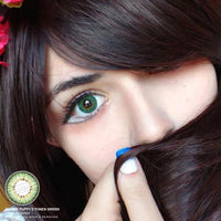 Western Eyes Puffy 3 Tones Green (1 lens/pack)-Colored Contacts-UNIQSO