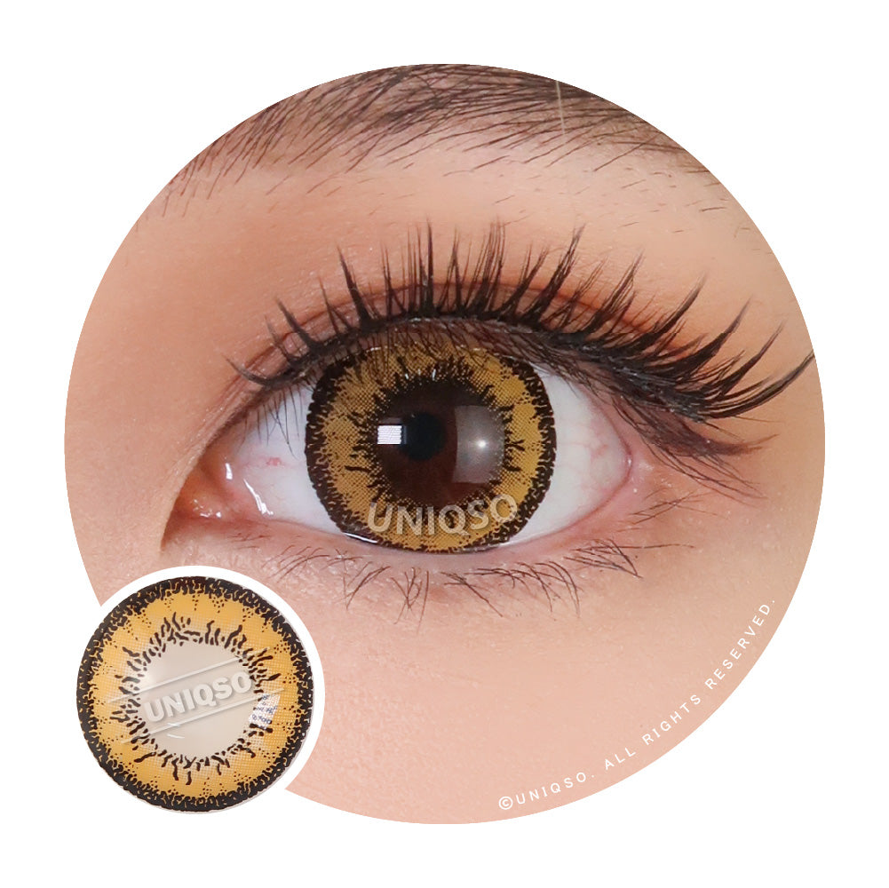 Western Eyes Dolly+ Brown (1 lens/pack)-Colored Contacts-UNIQSO