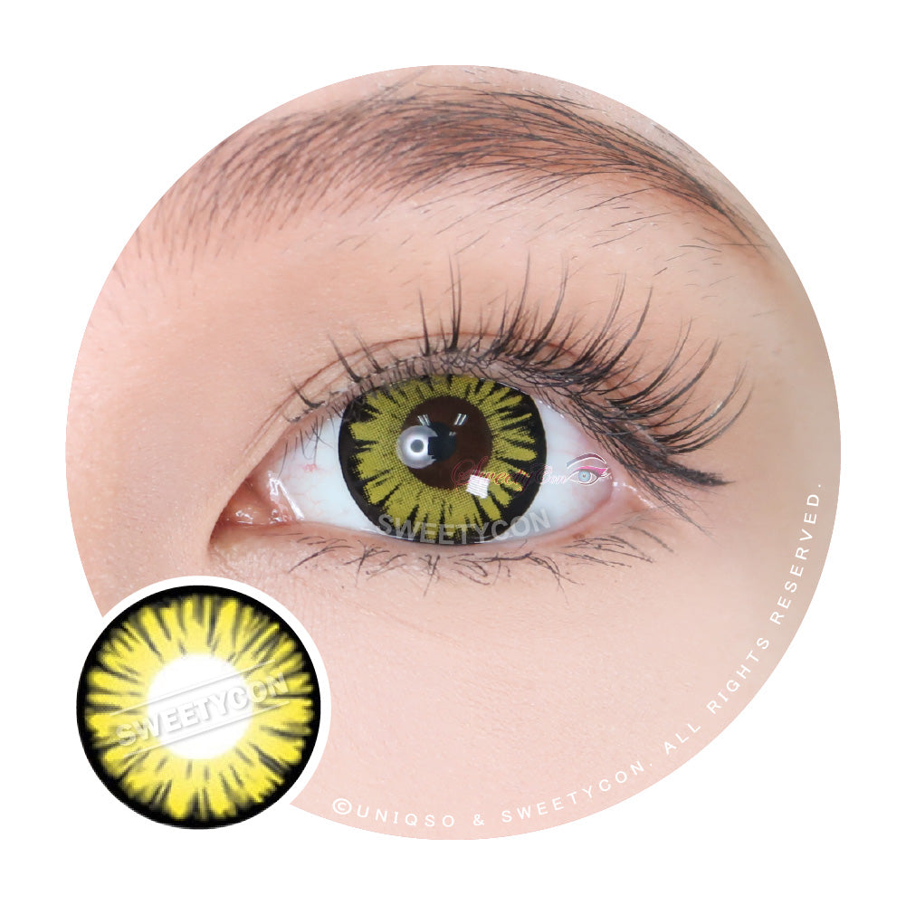 Sweety Firefly Yellow (1 lens/pack)-Colored Contacts-UNIQSO