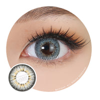 Western Eyes Puffy 3 Tones Grey (1 lens/pack)-Colored Contacts-UNIQSO