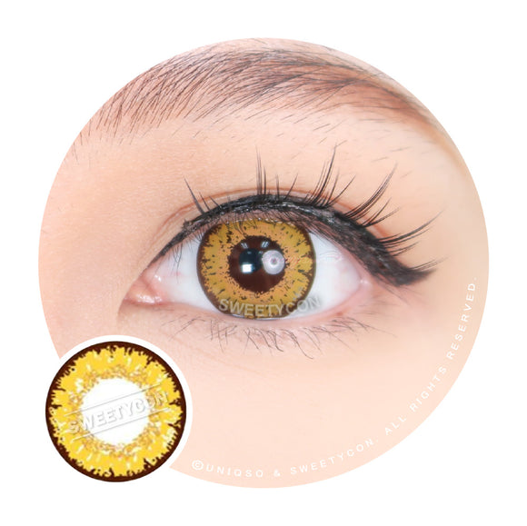 Sweety Queen Gold Yellow (1 lens/pack)-Colored Contacts-UNIQSO