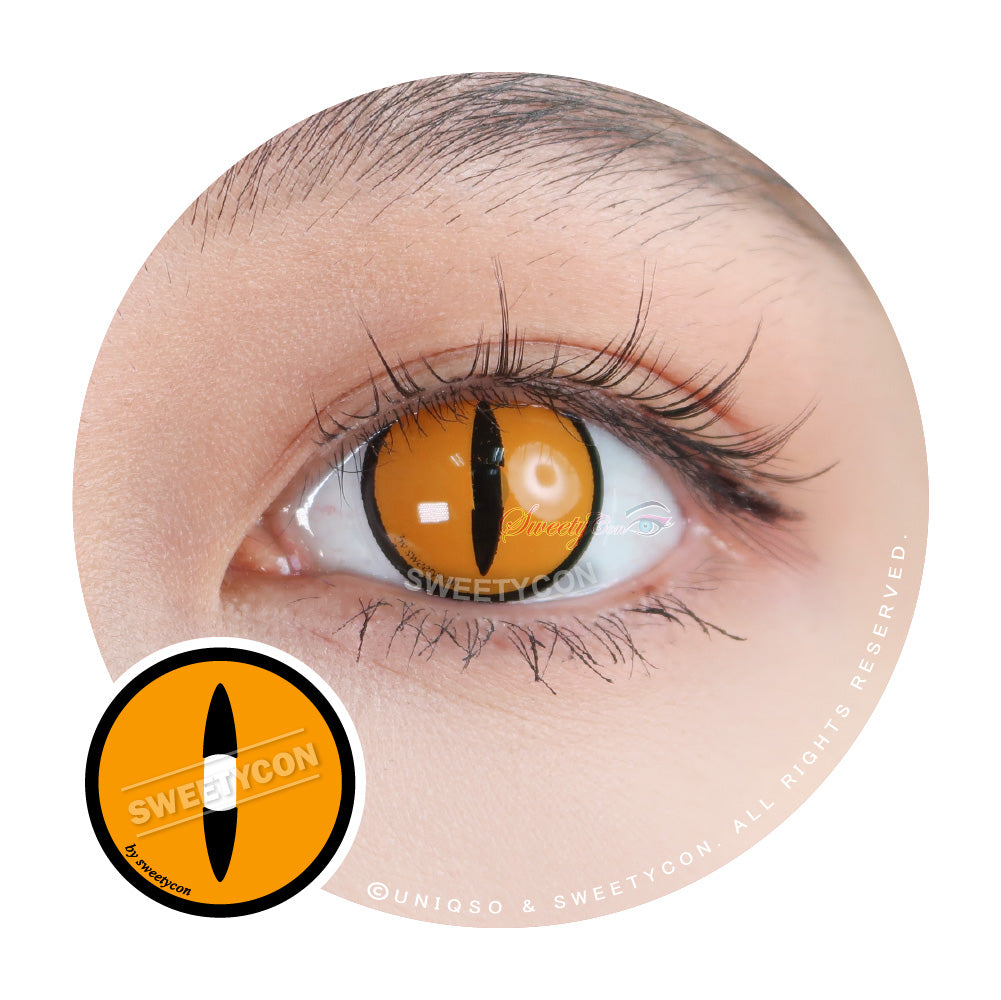 Sweety Crazy Gold Demon Eye / Cat Eye (1 lens/pack)-Crazy Contacts-UNIQSO