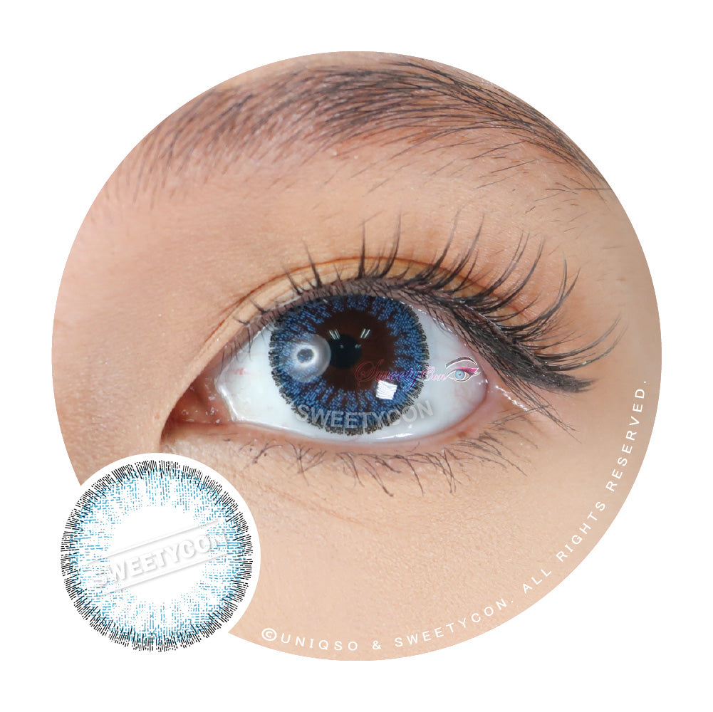 Sweety Pomelo Blue (1 lens/pack)-Colored Contacts-UNIQSO