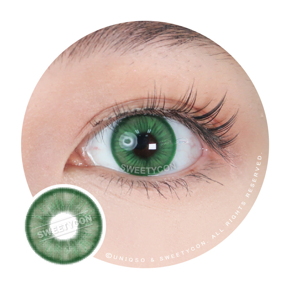 Sweety E-Blink Green (1 lens/pack)-Colored Contacts-UNIQSO