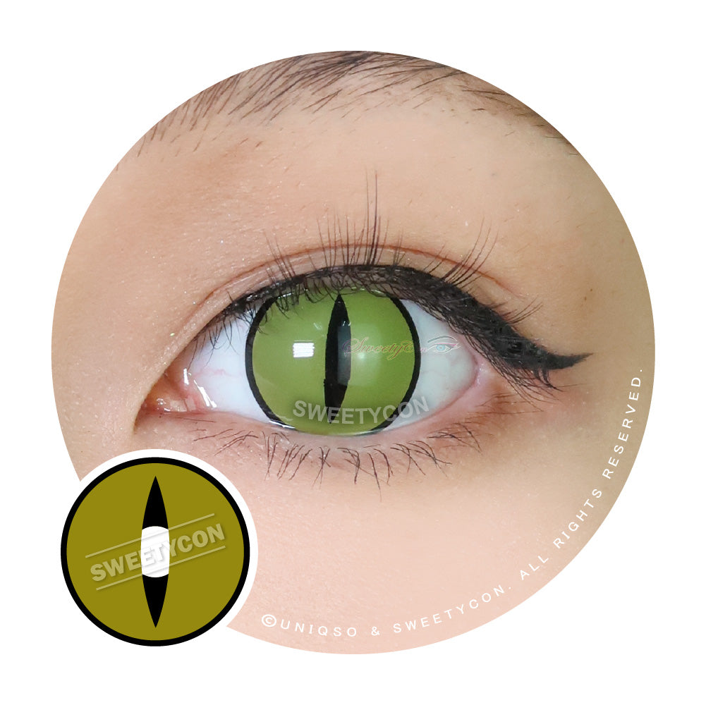 Sweety Crazy Green Demon Eye / Cat Eye (New) (1 lens/pack)