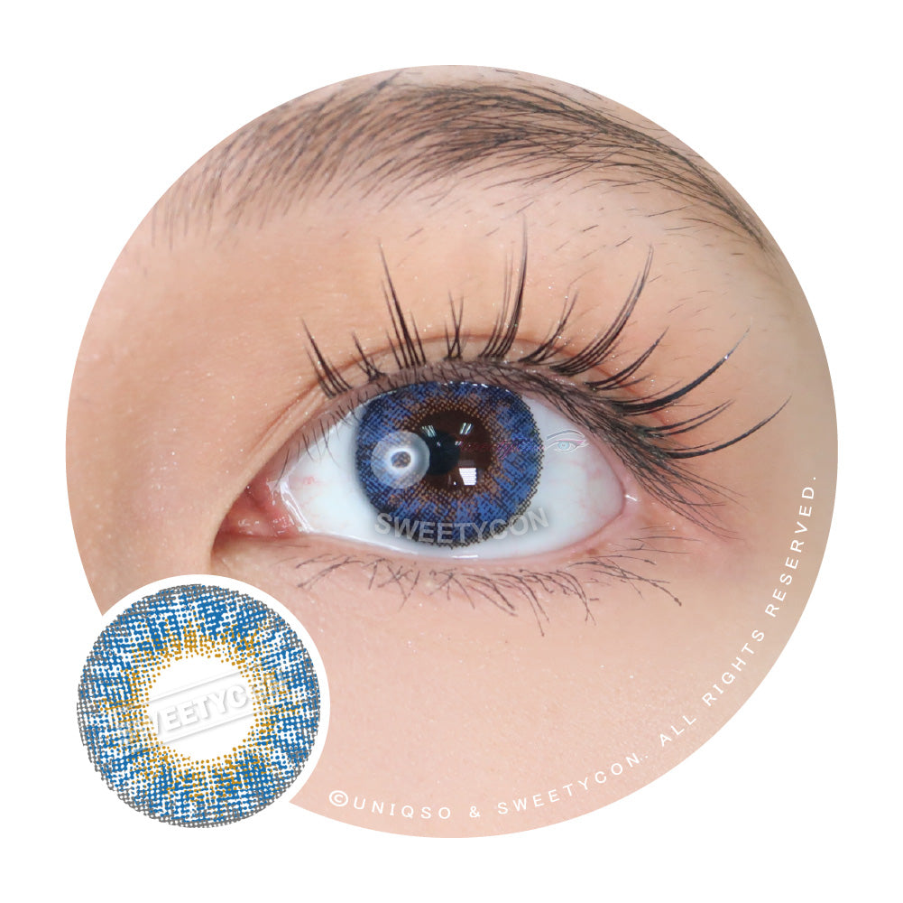 Sweety 3 Tones Blue (1 lens/pack)-Colored Contacts-UNIQSO