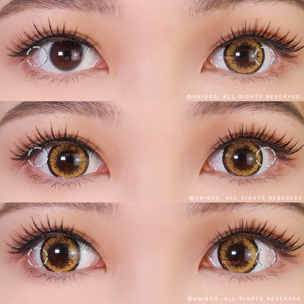 Western Eyes Dolly+ Brown (1 lens/pack)-Colored Contacts-UNIQSO