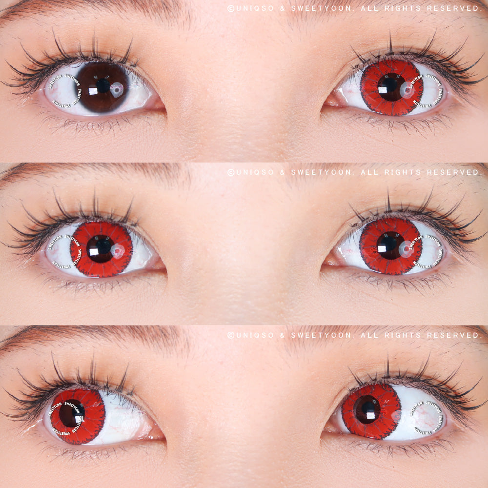 Sweety Devil Red II (1 lens/pack)-Colored Contacts-UNIQSO