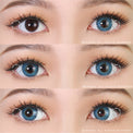 Western Eyes Puffy 3 Tones Blue (1 lens/pack)-Colored Contacts-UNIQSO