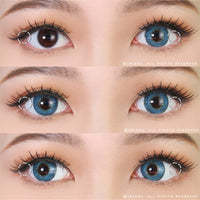 Western Eyes Puffy 3 Tones Blue (1 lens/pack)-Colored Contacts-UNIQSO