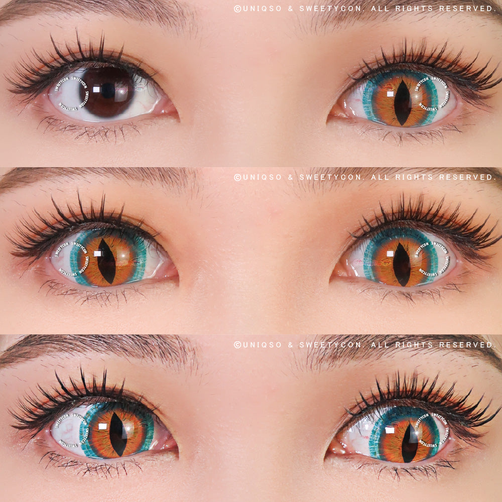 Sweety Mini Sclera Brown Lizard (1 lens/pack)-Mini Sclera Contacts-UNIQSO