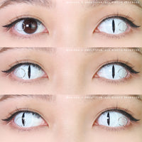 Sweety Snake Eye White (1 lens/pack)-Colored Contacts-UNIQSO