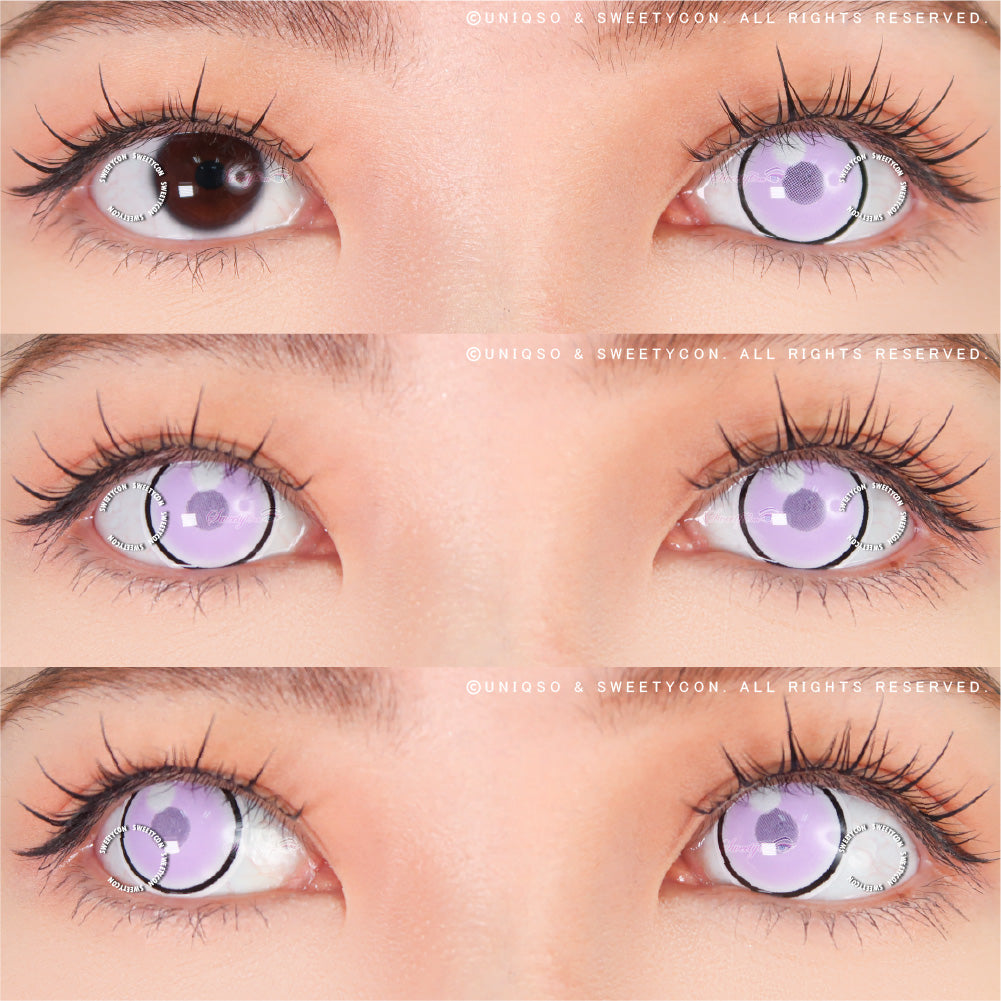 Sweety Anime Cloud Rim Violet (1 lens/pack)-Colored Contacts-UNIQSO