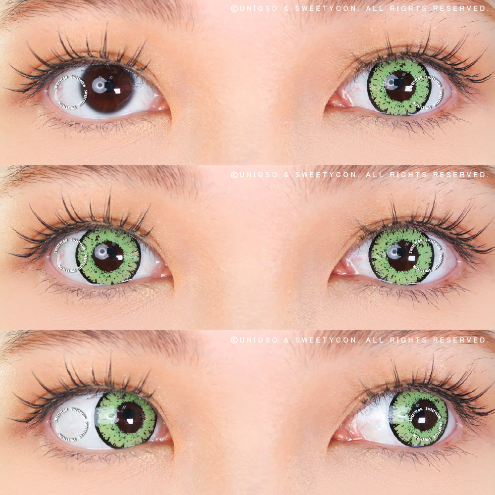 Sweety Queen Yellow Green (1 lens/pack)-Colored Contacts-UNIQSO