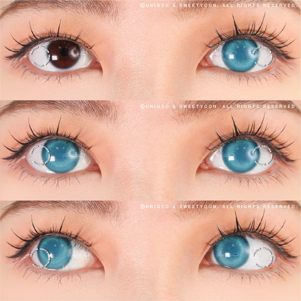 Sweety Glass Ball Blue (1 lens/pack)-Colored Contacts-UNIQSO