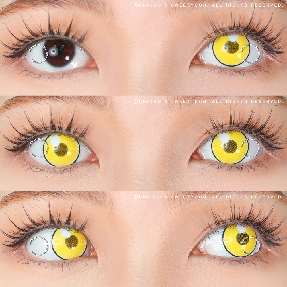 Sweety Anime Cloud Rim Yellow (1 lens/pack)-Colored Contacts-UNIQSO