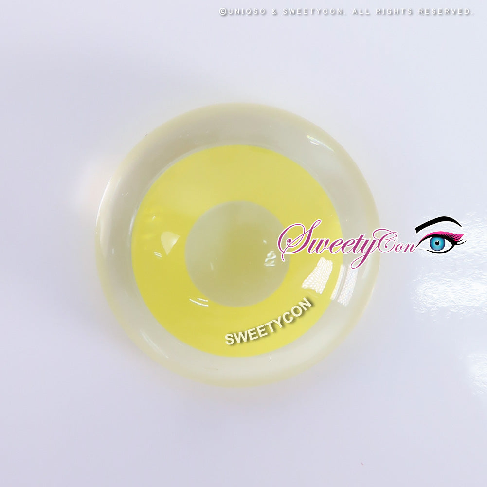 Sweety Crazy Solid Yellow (1 lens/pack)-Crazy Contacts-UNIQSO