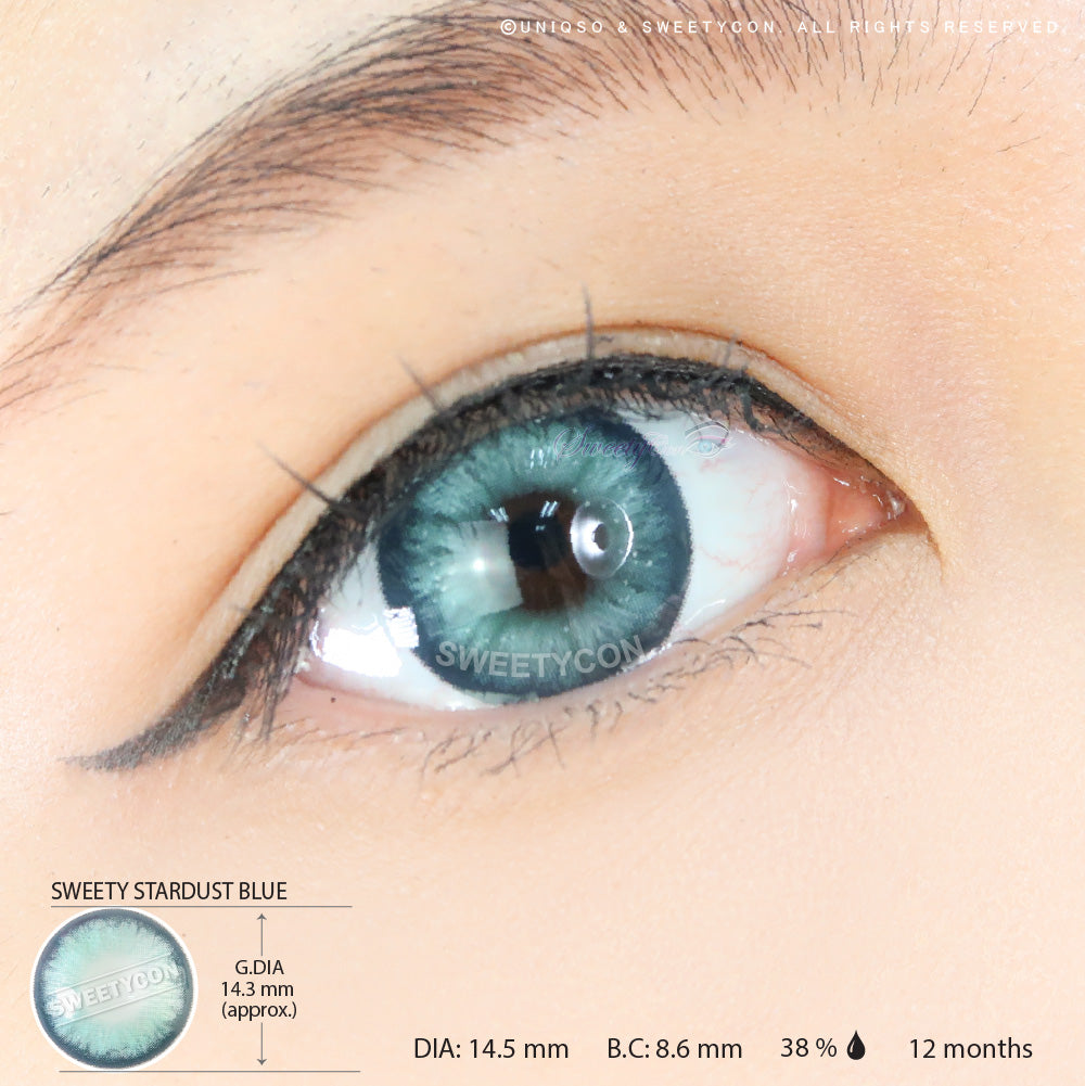 Sweety Stardust Blue (1 lens/pack)-Colored Contacts-UNIQSO