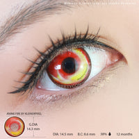 Anime Fire by KleinerPixel (1 lens/pack)-Colored Contacts-UNIQSO