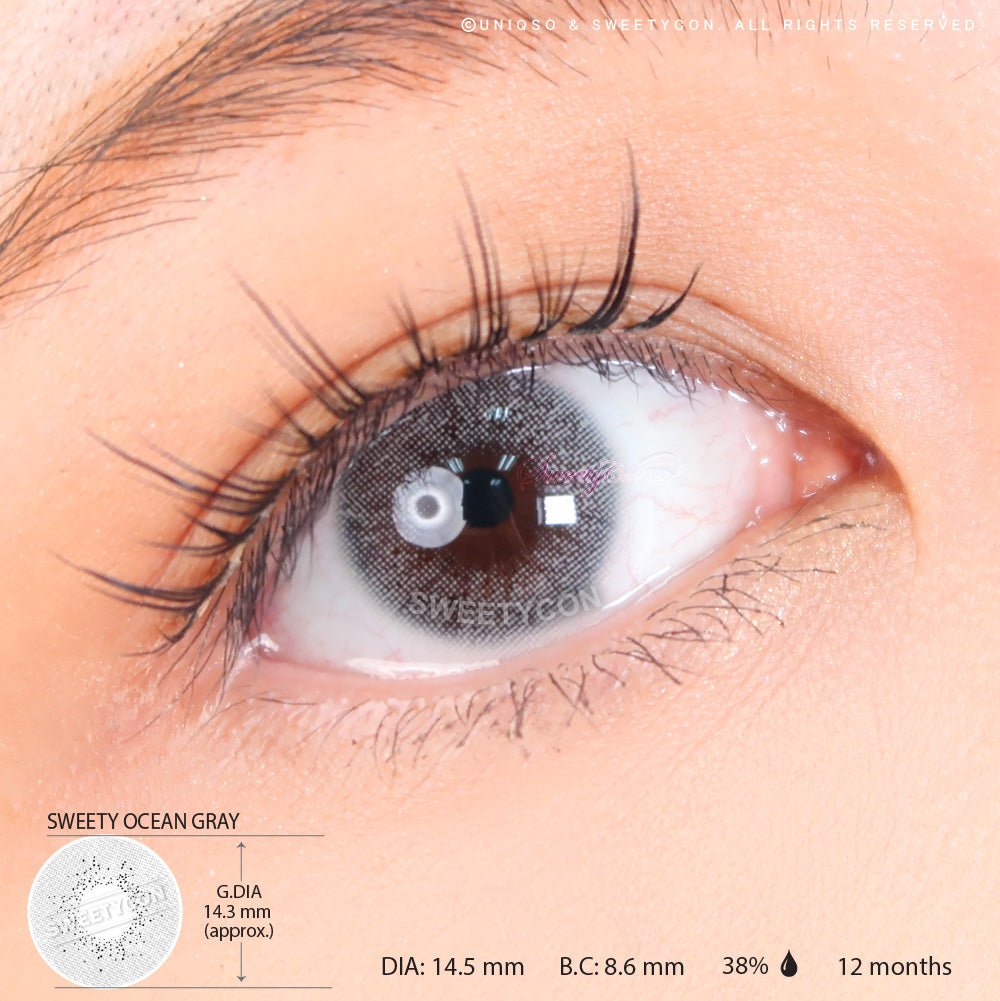 Sweety Ocean Grey (1 lens/pack)-Colored Contacts-UNIQSO