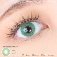 Sweety Hidrocor Emerald (1 lens/pack)-Colored Contacts-UNIQSO