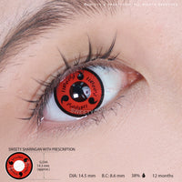 Sweety Sharingan With Prescription (1 lens/pack)-Colored Contacts-UNIQSO