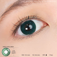 Sweety Devil Green (1 lens/pack)-Colored Contacts-UNIQSO