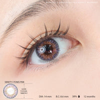 Sweety 3 Tones Pink (1 lens/pack)-Colored Contacts-UNIQSO