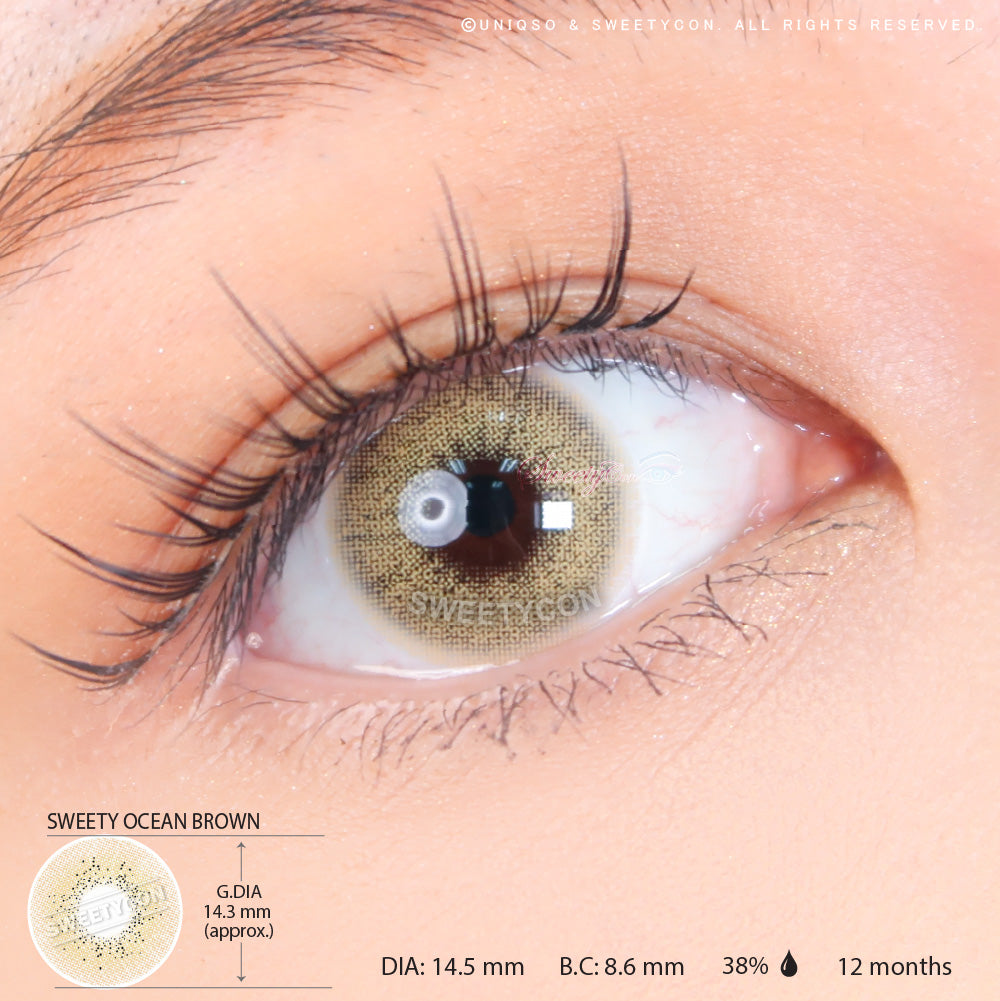 Sweety Ocean Brown (1 lens/pack)-Colored Contacts-UNIQSO