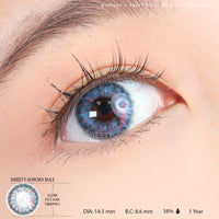 Sweety Aurora Blue (1 lens/pack)-Colored Contacts-UNIQSO