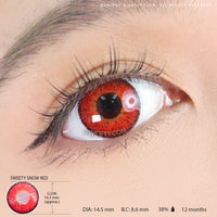 Sweety Snow Red (1 lens/pack)-Colored Contacts-UNIQSO