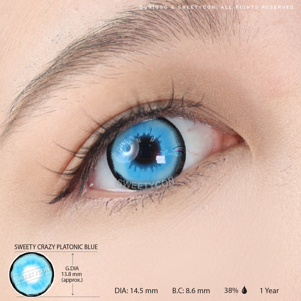 Sweety Crazy Platonic Blue (1 lens/pack)-Crazy Contacts-UNIQSO