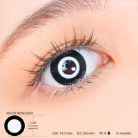 Kazzue Crazy Mono Goth (1 lens/pack)-Colored Contacts-UNIQSO