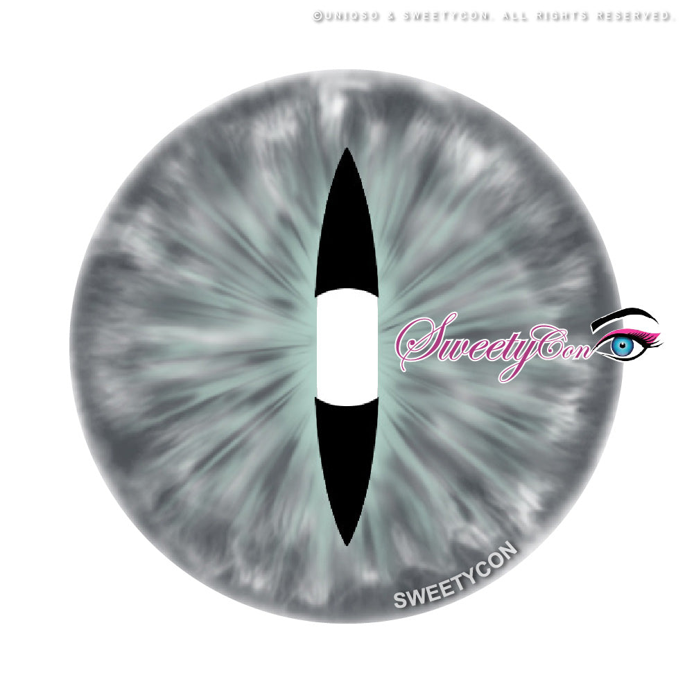 Sweety Crazy Gray Demon Eye / Cat Eye (New) (1 lens/pack)-Crazy Contacts-UNIQSO