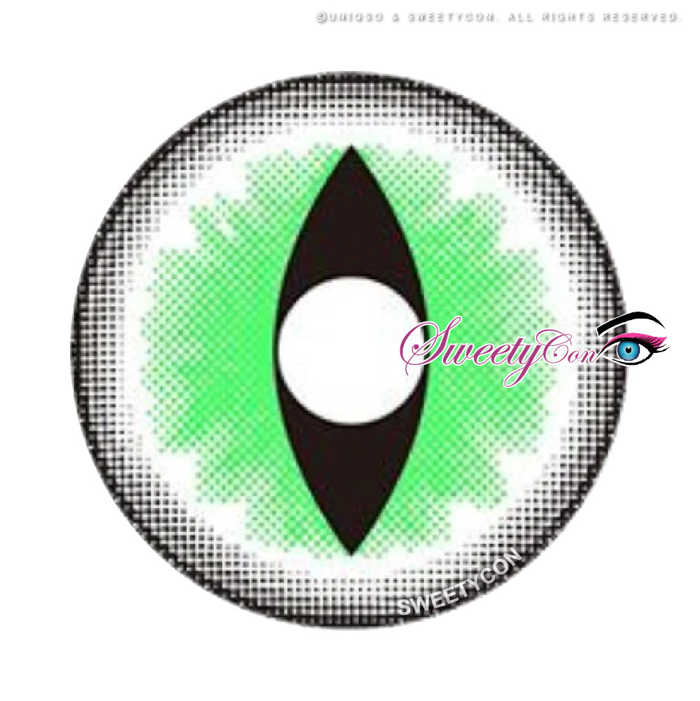 Sweety Crazy Sexy Cat Eye Green (1 lens/pack)-Crazy Contacts-UNIQSO