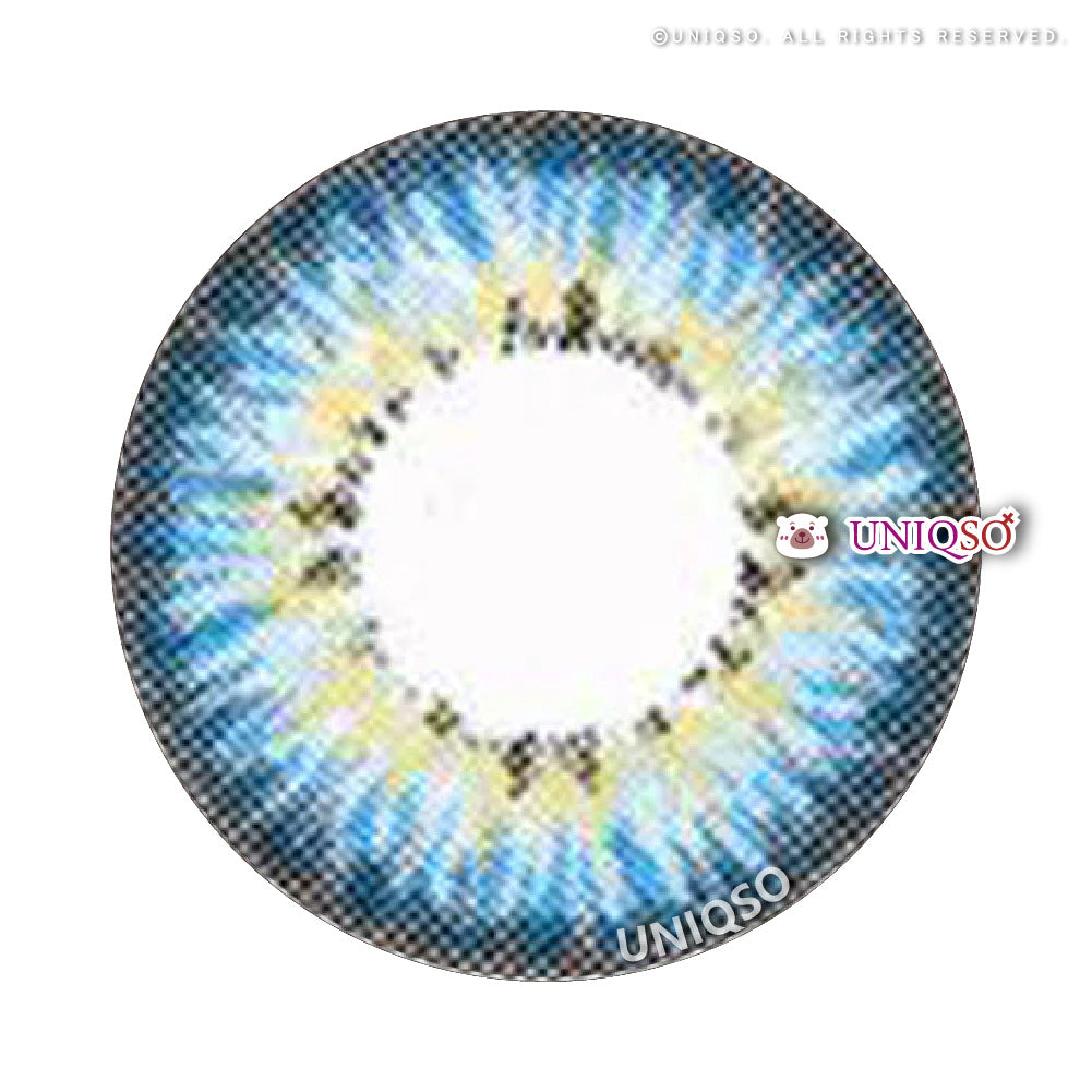 Western Eyes Puffy 3 Tones Blue (1 lens/pack)-Colored Contacts-UNIQSO