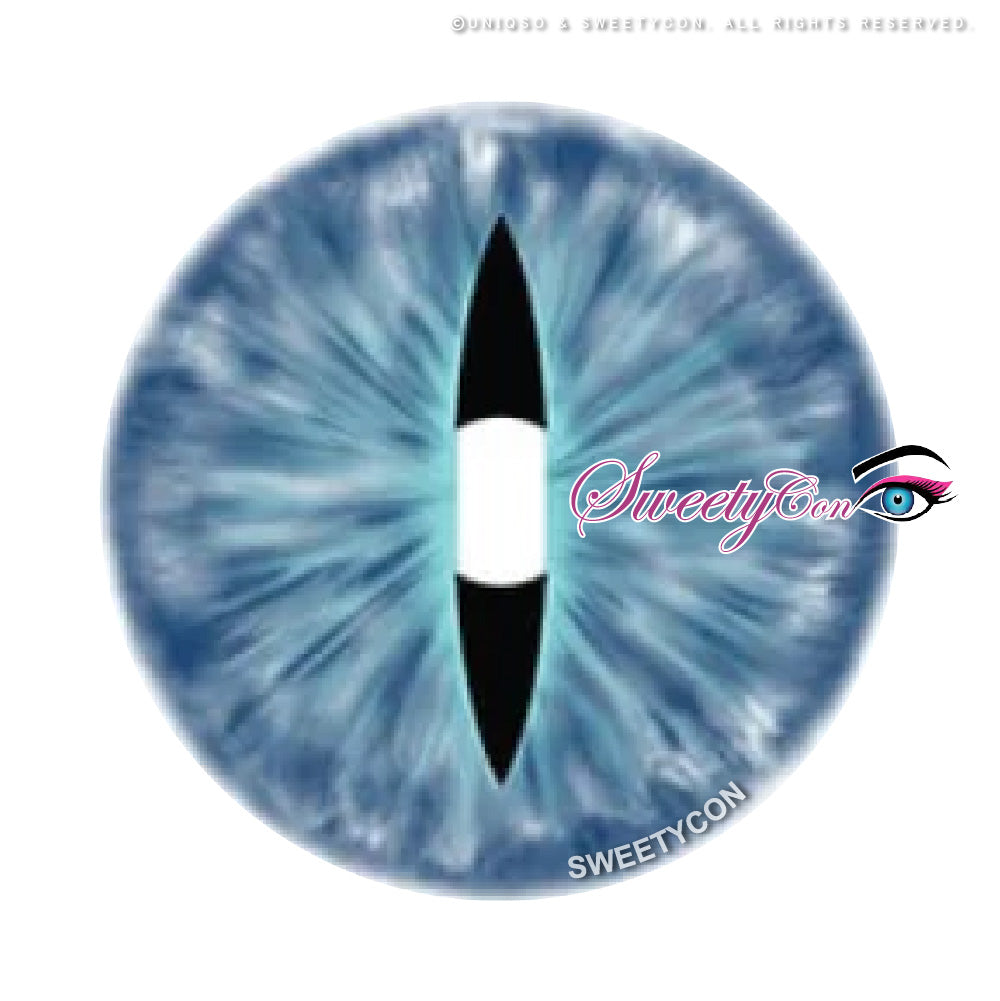 Sweety Crazy Blue Demon Eye / Cat Eye (New) (1 lens/pack)-Crazy Contacts-UNIQSO