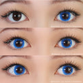 Western Eyes Bubble Blue (1 lens/pack)-Colored Contacts-UNIQSO