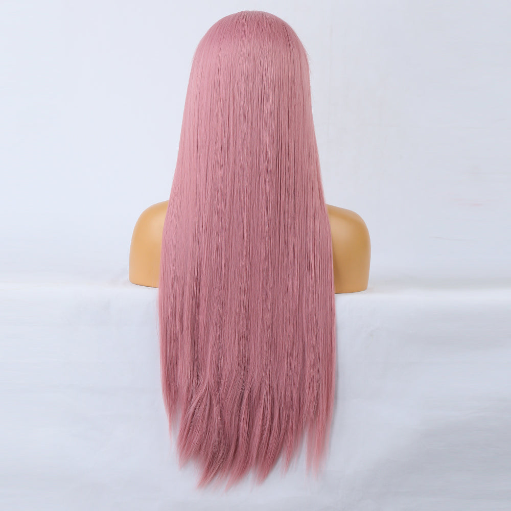 Rosy Berry Long Straight Lace Front Wig-Lace Front Wig-UNIQSO