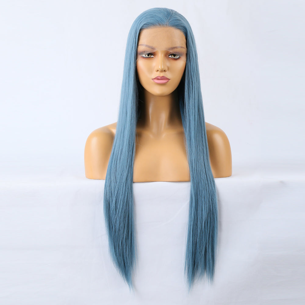 Premium Wig - Charming Victoria Long Straight Blue Hair Wigs-Lace Front Wig-UNIQSO