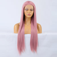 Rosy Berry Long Straight Lace Front Wig-Lace Front Wig-UNIQSO