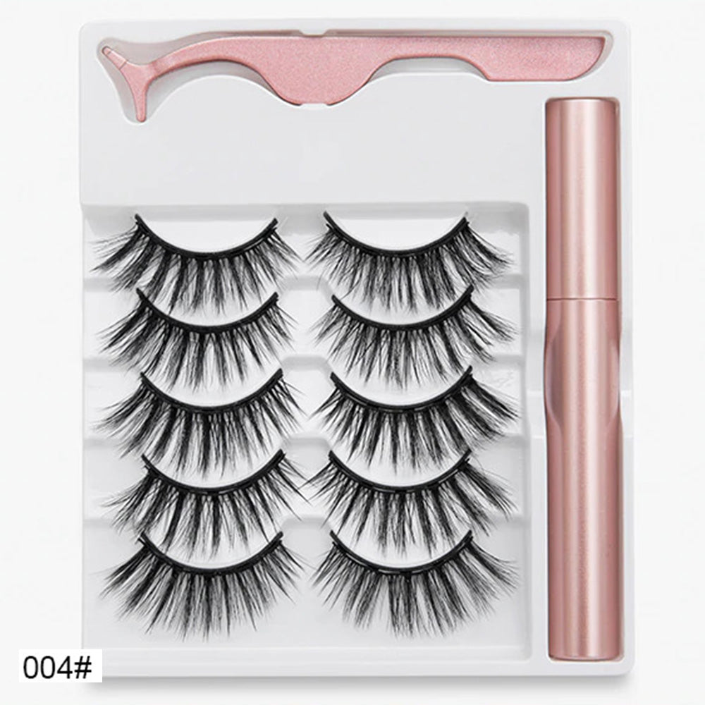 Sexy Sheep Magnetic Faux Mink Volume Eyelashes Kit Set (5 Pairs)-Magnetic Eyelash-UNIQSO