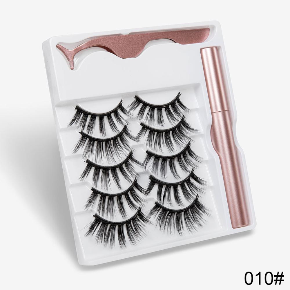 Sexy Sheep Magnetic Faux Mink Volume Eyelashes Kit Set (5 Pairs)-Magnetic Eyelash-UNIQSO