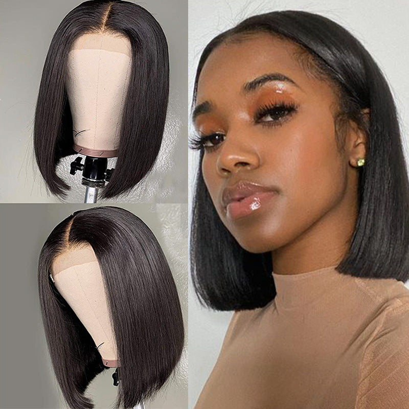 Premium Wig - Classy Chic Front Lace Middle Part Bob-Lace Front Wig-UNIQSO