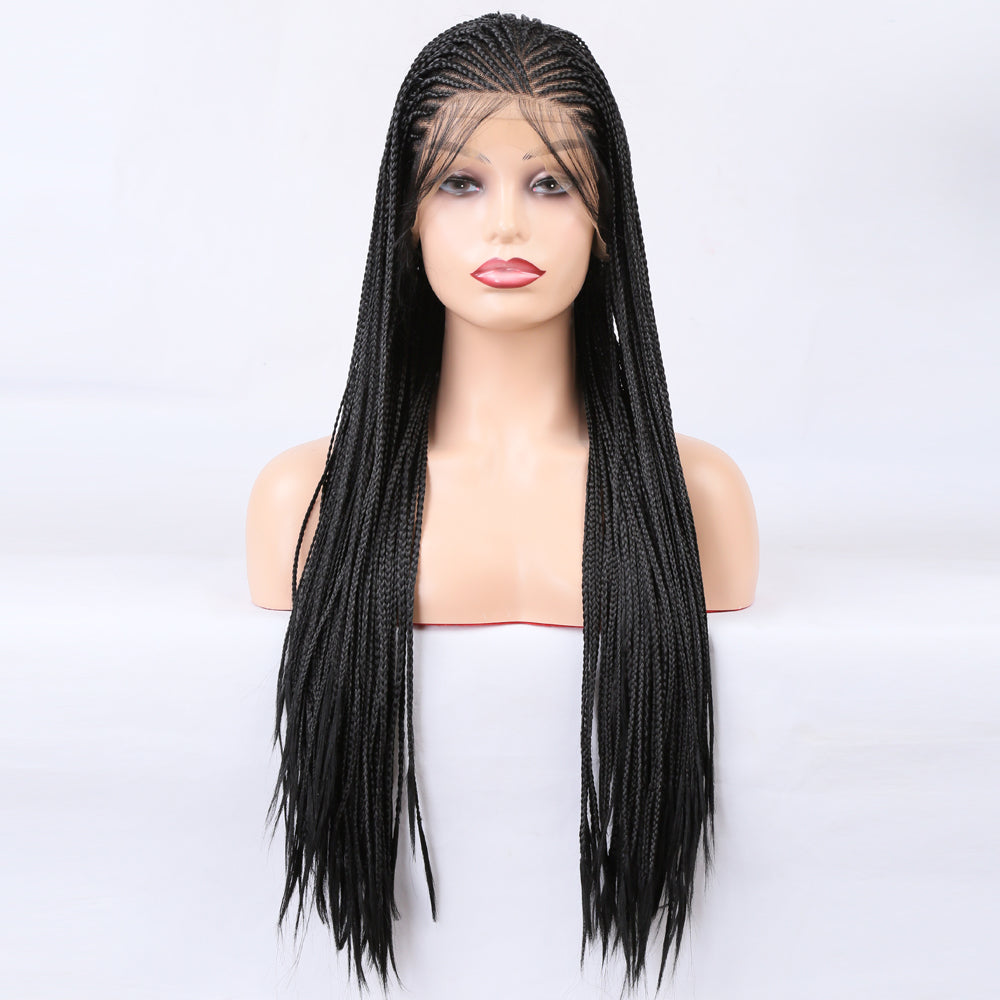 Premium Wig - Elvira Front Lace Long Braided Wigs-Lace Front Wig-UNIQSO