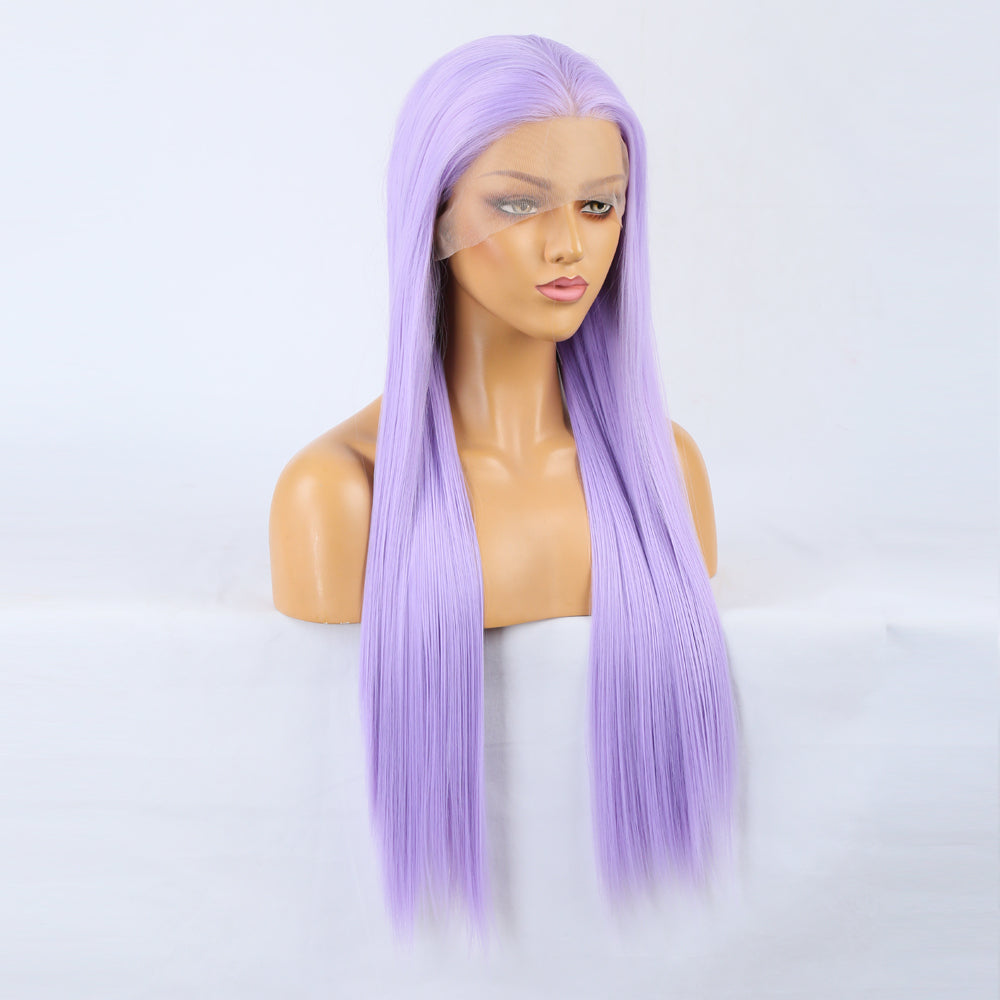 Sassy Shades Light Purple Front Lace Long Straight Wig-Lace Front Wig-UNIQSO