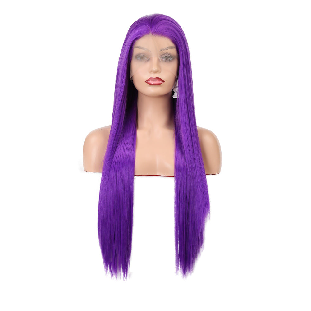 Purple Revolution Front Lace Straight Hair Wig-Lace Front Wig-UNIQSO